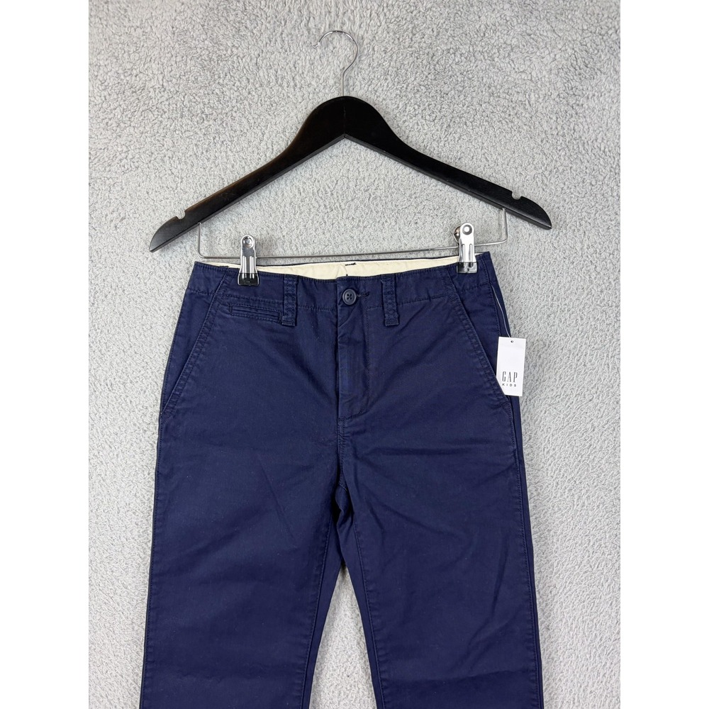 Gap Pants Kids 10 Navy Blue Chino Stretch Twill Cotton School Casual Uniform